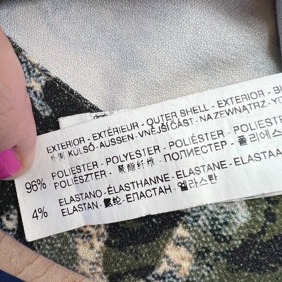 Bershka Camouflage Mini Skirt Tulip Hem Draped Green Beige Size Small - Picture 4 of 7